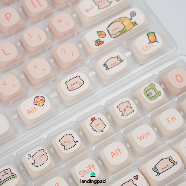 Piggy MOA Profile PBT Keycap Set