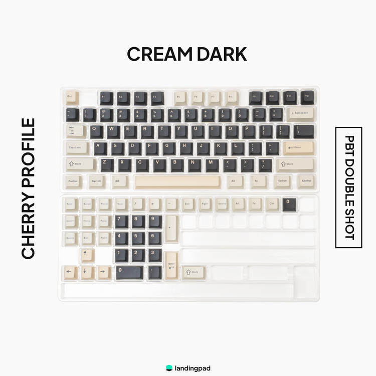Yunzii PBT Cream Dark / Light Keycap Set