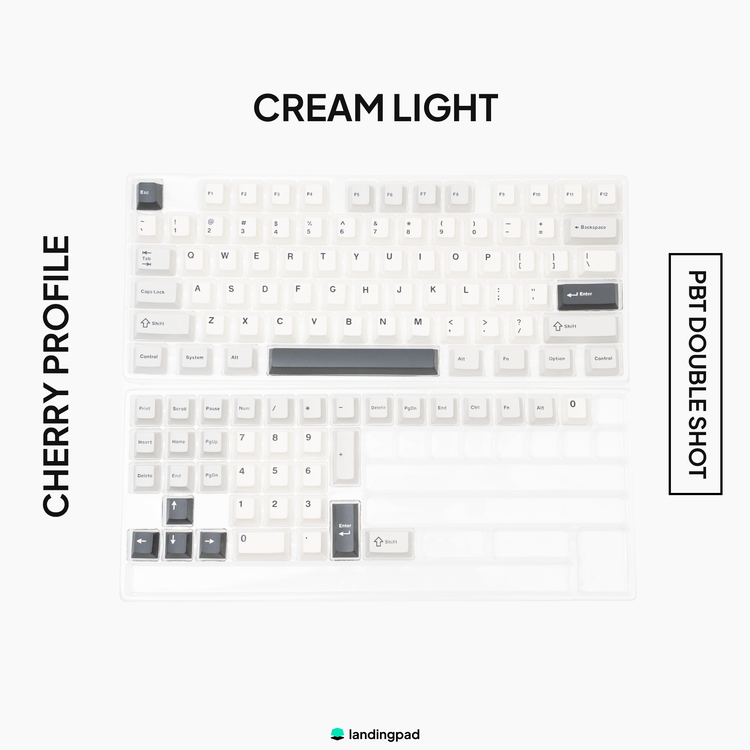Yunzii PBT Cream Dark / Light Keycap Set