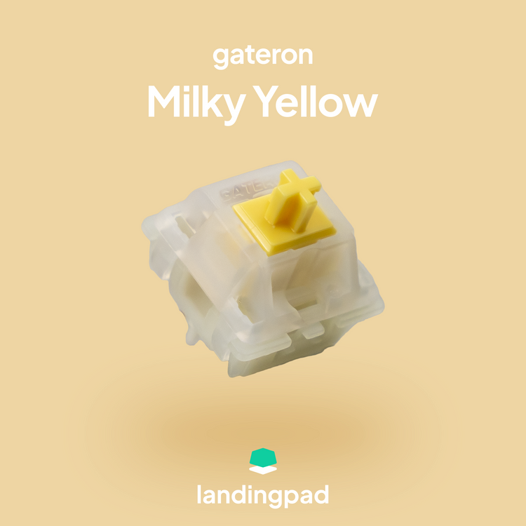 Gateron Milky Top / SMD / Milky Yellow / Full Black Yellow Switch