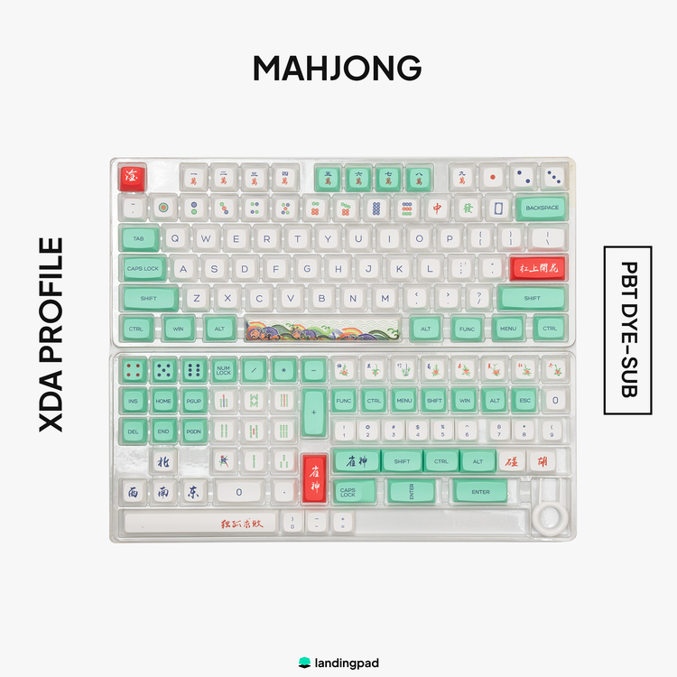 Mahjong PBT XDA Profile Keycap Set