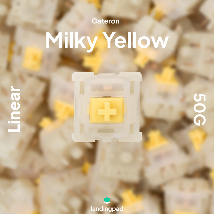 Gateron Milky Top / SMD / Milky Yellow / Full Black Yellow Switch