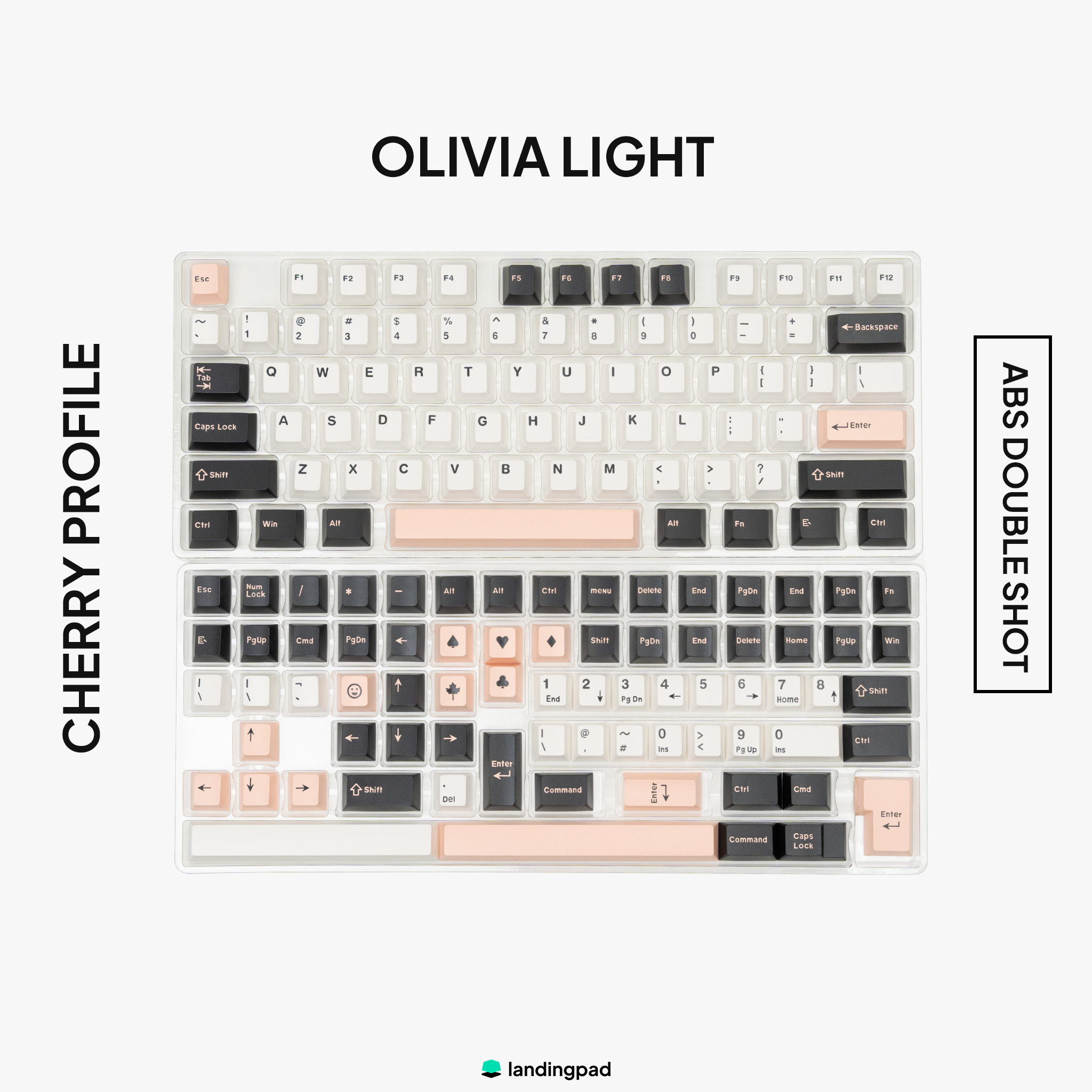 Zoom 65 Olivia Light +Olivia Keycapセット Olivia Light Inspired ABS Keycap Set | Custom Keyboard Keycaps