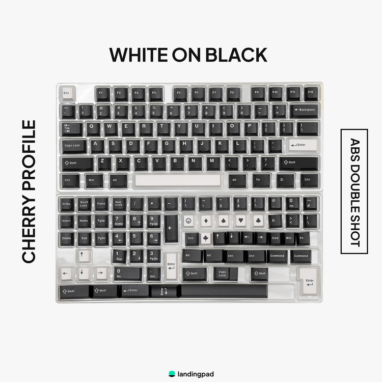 WOB White on Black ABS Keycap Set