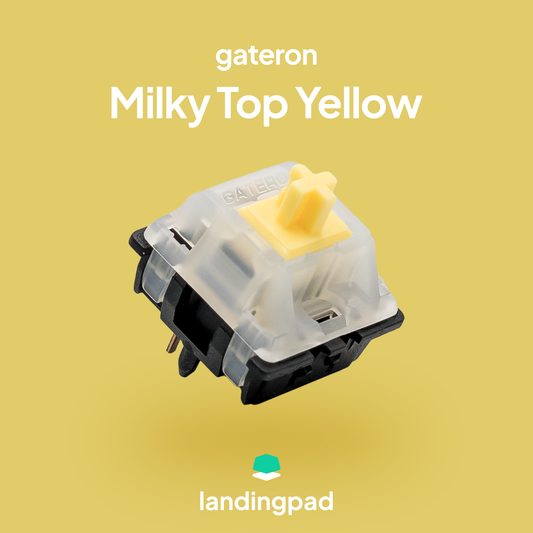 Gateron Milky Top / SMD / Milky Yellow / Full Black Yellow Switch