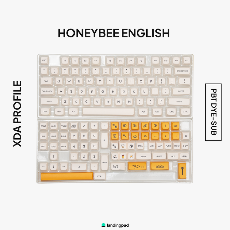 Honey Bee PBT XDA Keycap Set