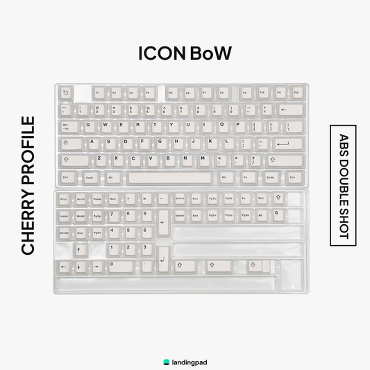 Icon BoW Black-on-White ABS Keycap Set