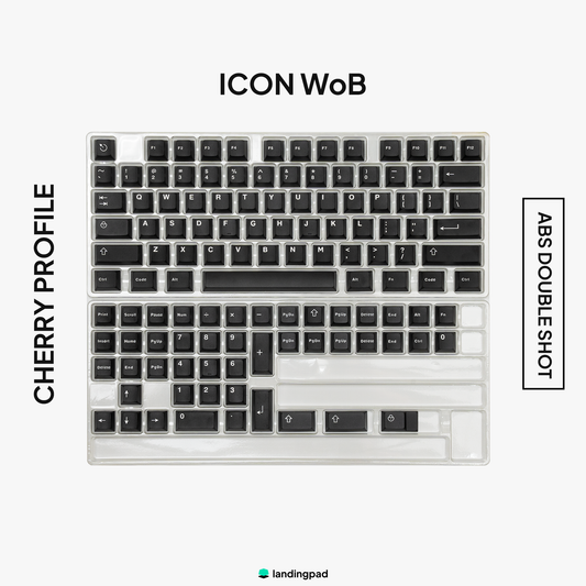 Icon WoB White-on-Black ABS Keycap Set