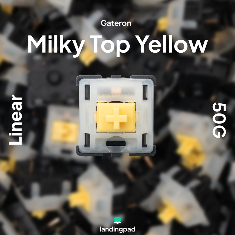 Gateron Milky Top / SMD / Milky Yellow / Full Black Yellow Switch