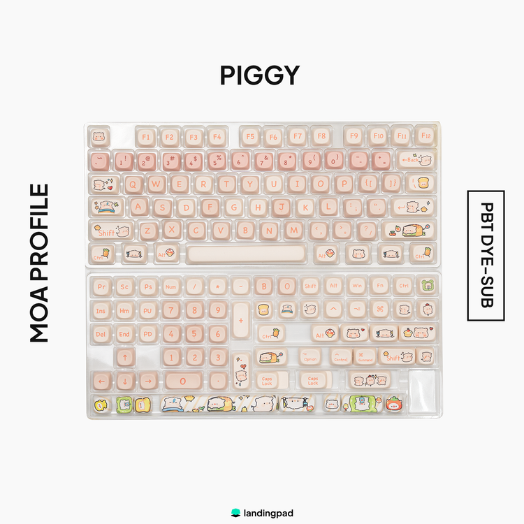 Piggy MOA Profile PBT Keycap Set