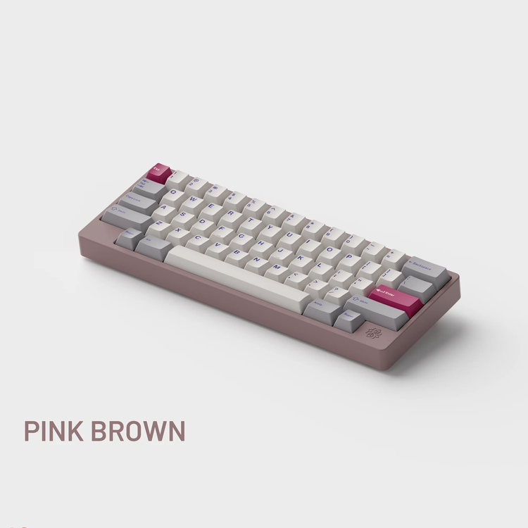 molly60 keyboard Pink Brown