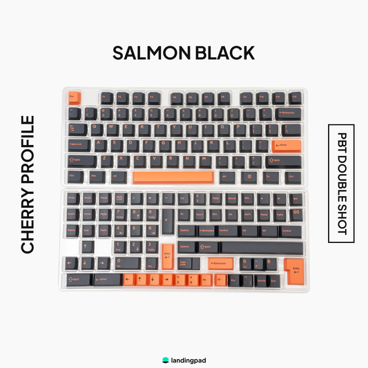 Salmon Black PBT Keycap Set