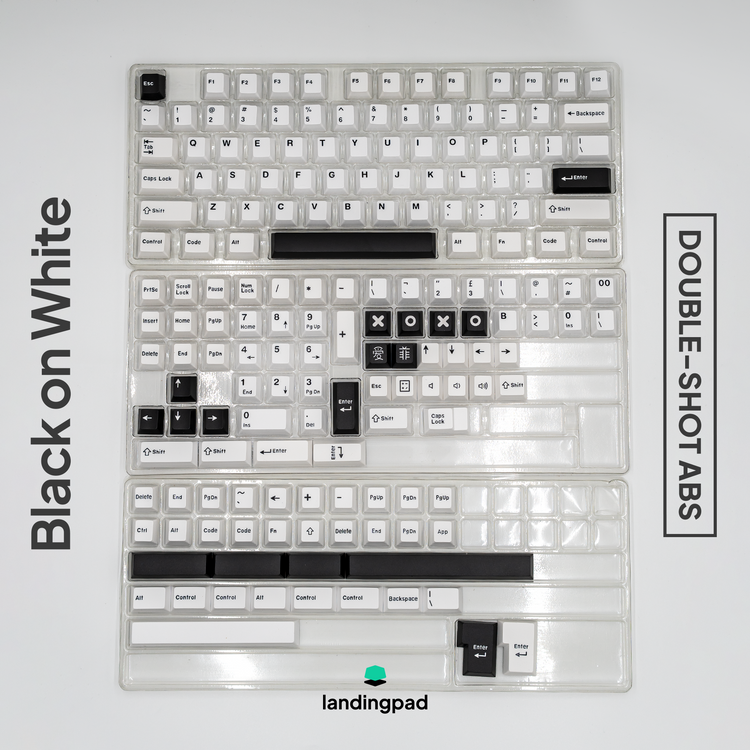 BoW Black on White ABS Keycap Set