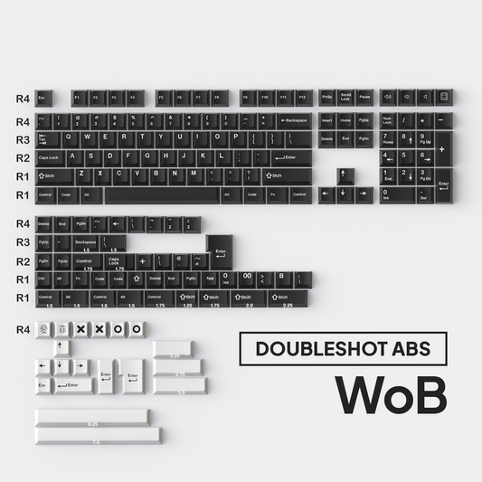 WOB White on Black ABS Keycap Set