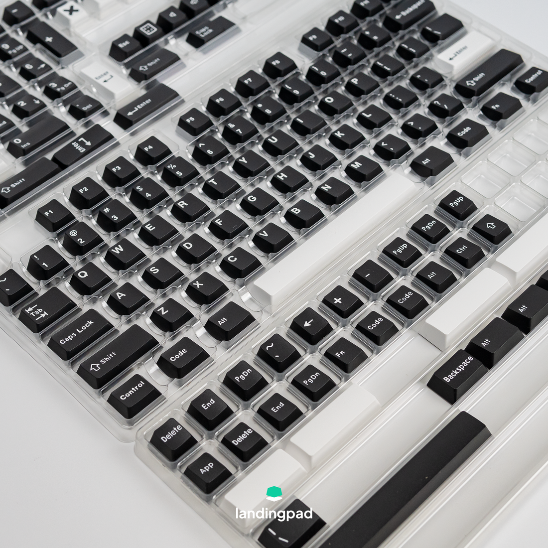 WOB White on Black ABS Keycap Set Custom Keyboard Keycaps